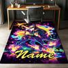 Custom Name Unicorn Printed Carpet,Rug for Office Chair Living Room Bedroom Kitchen Room Decor Gifts.