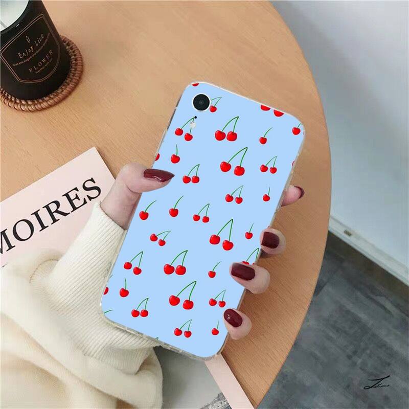 Чехол для телефона с фруктами, красным гранатом и вишней для iPhone 13 11 12 pro XS MAX 8 7 6 6S Plus X 5S SE 2020 XR