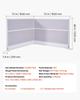 Office Divider Privacy Partitions, 2-Pack, 1.83m x 1.22m Room Divider Walls, PET Workstation Cubicle Partition with Outlet Covers, Freestanding