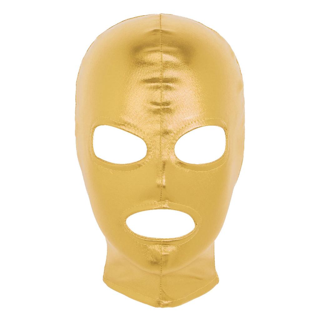 Модная латексная полнолицевая маска с 3 отверстиями, маска для Хэллоуина, косплей, полнолицевая маска с капюшоном