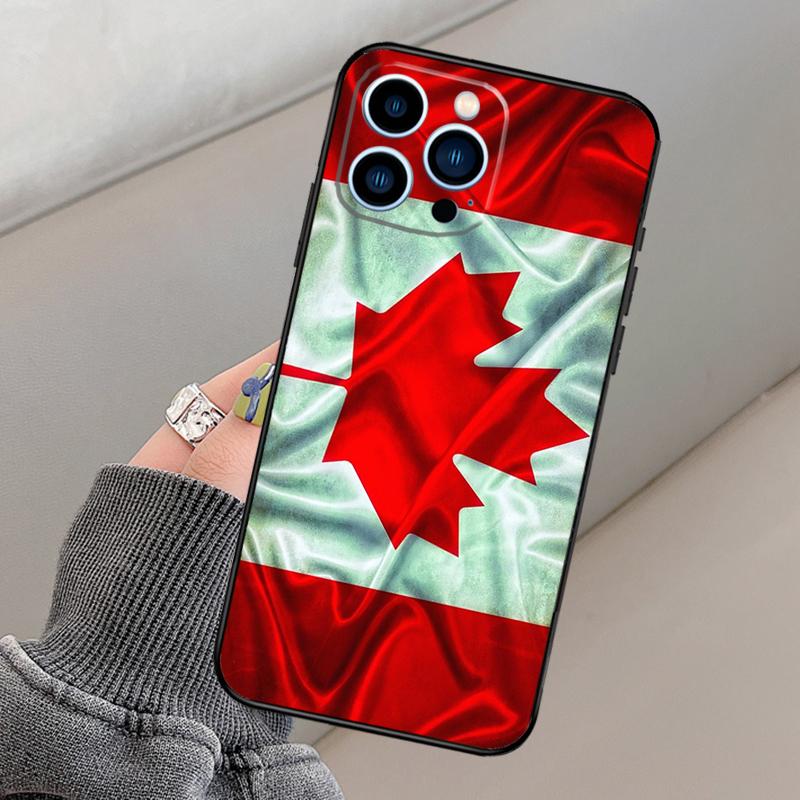 Canada Canadian Flag Phone Case For iPhone 16 14 13 12 15 Pro Max 15 16 Plus 12 13 mini XR 16e Funda Cover