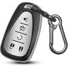 Чехол для брелока Chevy, 5-кнопочный чехол для ключей для Chevrolet Equinox Malibu Trailblazer Traverse Volt Bolt, Красный