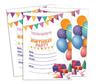 Darling Souvenir Multicolor Birthday Invitation Card Printable Elegant Fill or Write In Blank Party Invites 28 Pcs 5 X 7