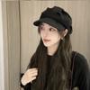 Windproof Vintage Newsboy Hats Layered Elegant Pleated Berets Fashion Octagonal Hat  Women Men