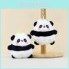 Charming Panda Plush Keychain Cute Short Plush Panda Doll Adorable Bag Accessory