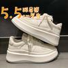Internet Celebrity Platform White Shoes Women 2025 Spring New Versatile Sports Shoes Breathable Mesh Height Increase Casual Shoes Women