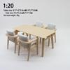 Miniature Dollhouse Dining Table and Chair Set - 12-Piece Scene Furniture Toy