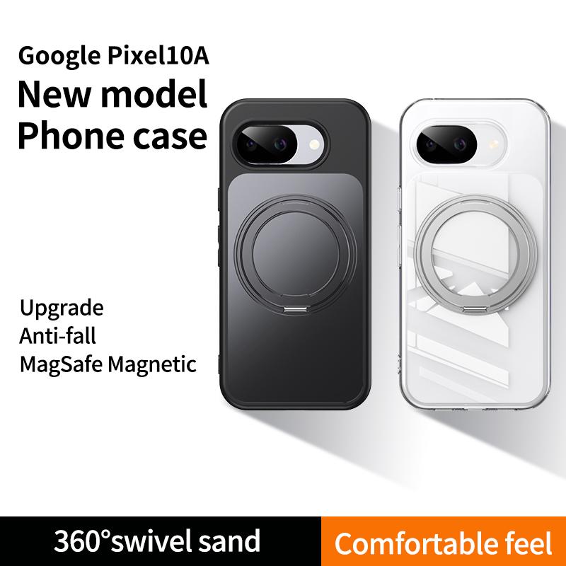 360 Вращающаяся подставка Простой бизнес-магнитный чехол для Google Pixel 10 Pro XL 9A 9 8 Удобный захват Ударопрочная долговечная крышка