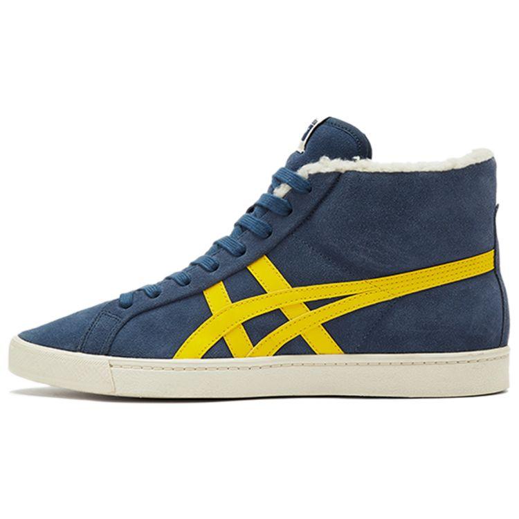 ONITSUKA TIGER Fabre Rb Synthetic Leather Color Block Plush Wear-Resistant Mid-Top Sneakers Unisex Sneakers Blue 1183B809-400