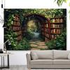 VIKAMA Vine Arch Library Tapestry Study Desk Decor Backdrop Bedroom Headboard Wall Cloth Dorm Renovation Hanging Home Decoration