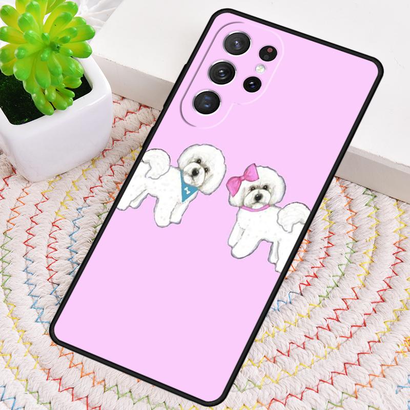 Милый Мультяшный Бишон Фризе Чехол для Телефона для Samsung Galaxy note 10 pro S26 Ultra S23 S24 FE S25 S21 S22 PLUS Ударопрочный Чехол