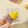 1 шт., чехол для контактных линз в форме сердца, прозрачный цветной контейнер для ухода за глазами, женский чехол для контактных линз для путешествий, мини-футляр для контактных линз