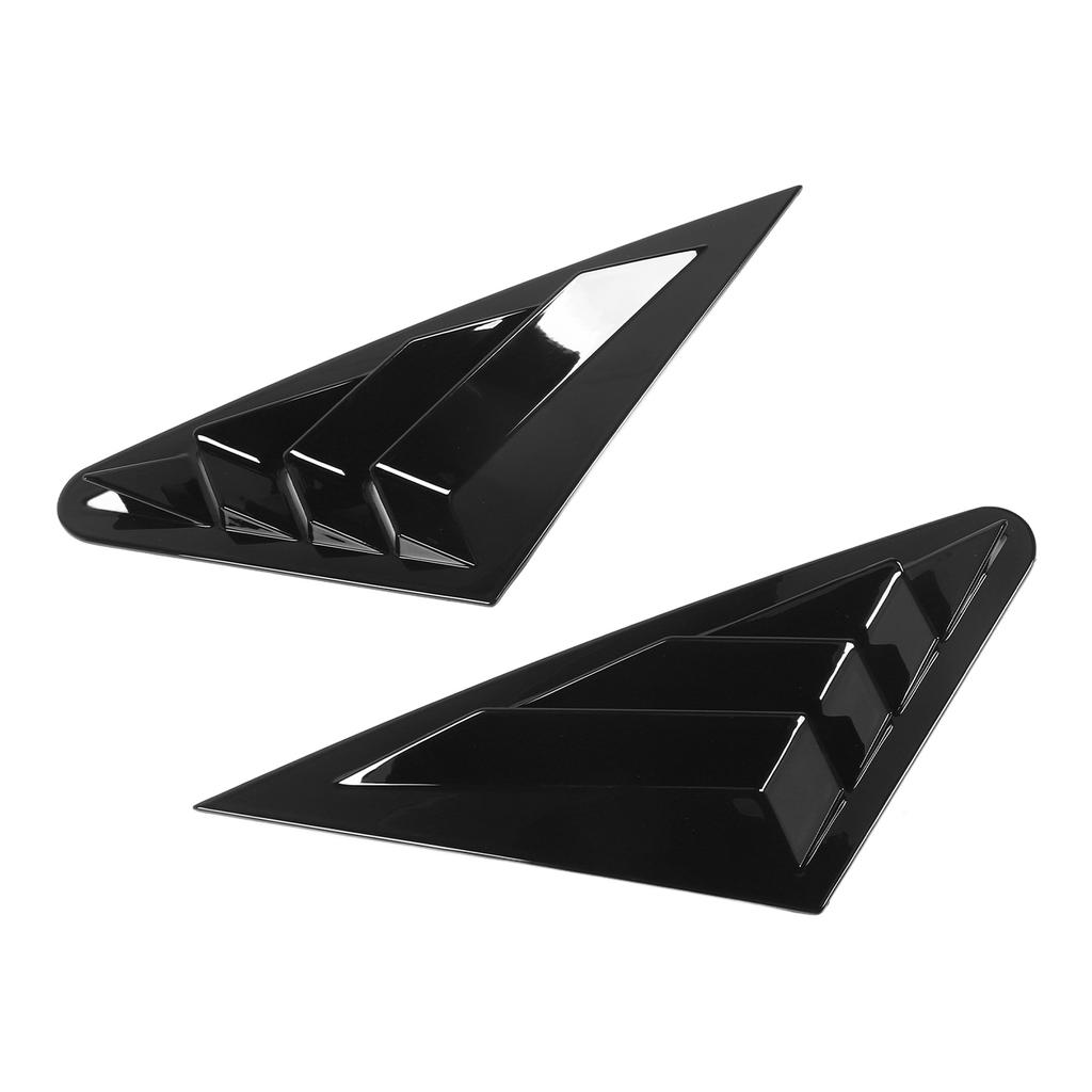 2Pcs Rear Side Window Louver Cover Left Right Impact Proof Sporty Look Rear Window Air Vent Scoop Sh