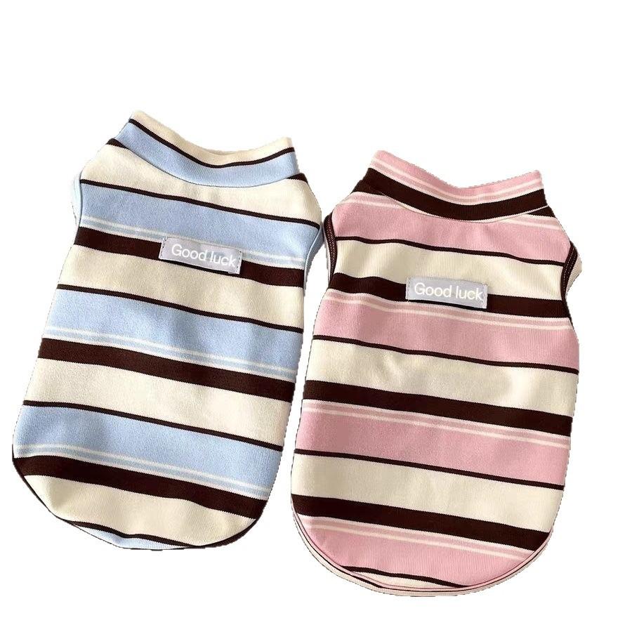 Pet Cat Striped Vest Breathable Schnauzer Teddy Yorkshire Dress Puppy Clothes Cooling Vest for Small Dogs