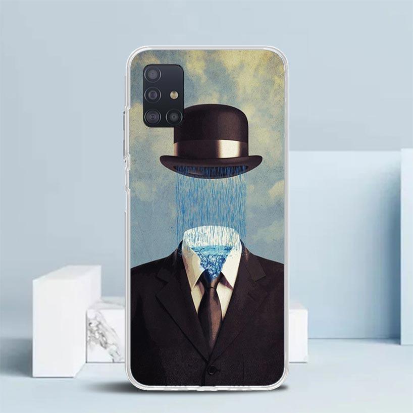 Rene Magritte Art Soft Cover for Samsung Galaxy A12 A22 A32 A52 A72 A02S Phone Case Note 20 Ultra 10 S10 Plus A51 A71 A50S A20S