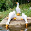 Cute Duck Drinking Water Ornaments Yard Decoration Simulation Animal Garden Pool Fish Pond Water Feature Decoration Outdoor