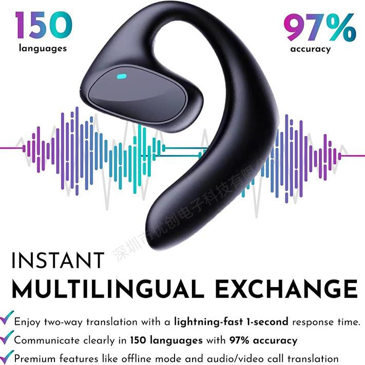 Bluetooth-наушники с ИИ-переводом, долгим временем работы от аккумулятора, активным шумоподавлением, сверхдолгим режимом ожидания и постоянным бесплатным переводом