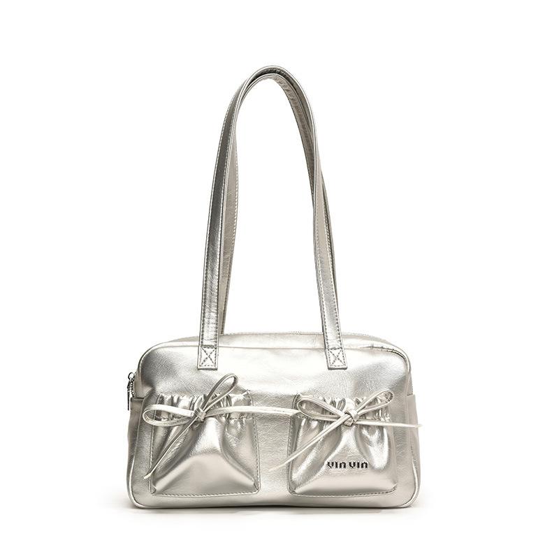 Модная универсальная наплечная сумка большой вместимости однотонная новая сумочка