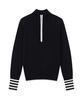 CHUCUCHU Cbefw-Kts004W Deep Half Zip Wool Blend Knit