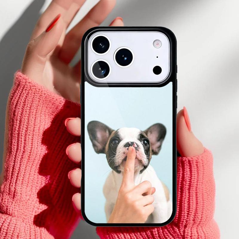 Мягкий чехол для телефона с французским бульдогом для iPhone 17 16 15 14 13 Pro Max Задняя крышка для 12 11 Pro Coque