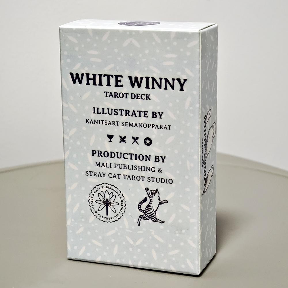 10.3*6cm White Winny Tarot-Whimsical Owl Guide for Intuitive Readings & Self-Discovery 78 Pcs Cards