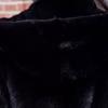 2024 Winter Extended Faux Fur Coat for Women To Look Thin and Imitate Mink Fur Coat Black Hooded Warm Comfortable Coats