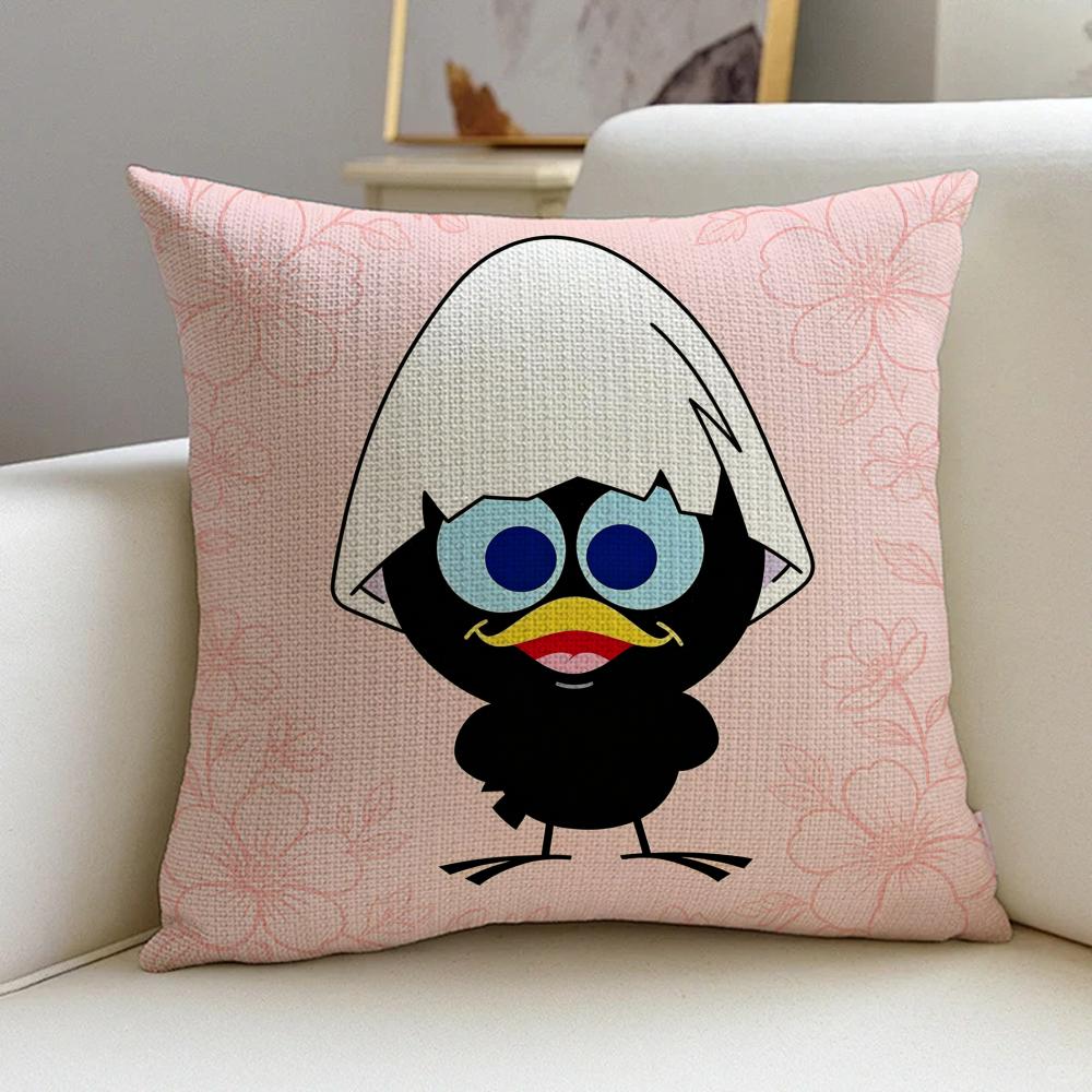 A-Cartoon Calimero Fun Cushion Cover Natural Linen Pillowcase Set, All-In-One Decor For Sofa, Bedroom & Chair
