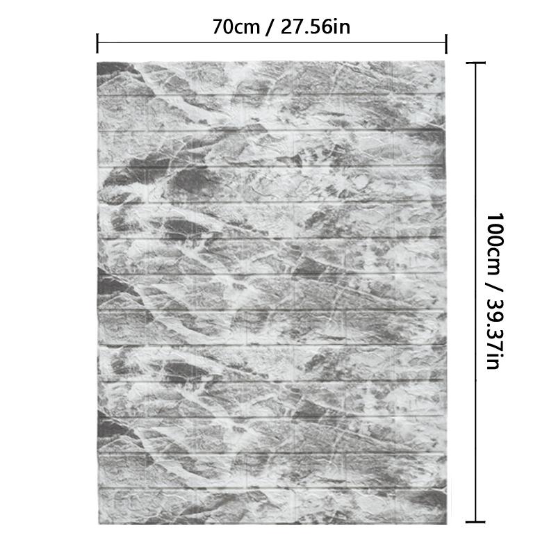 Wallpaper Home Brick Foam Panels 3D Wall Stickers Self-adhesive DIY Embossed Stone Wallpaper Home Decor Living Room Kitchen