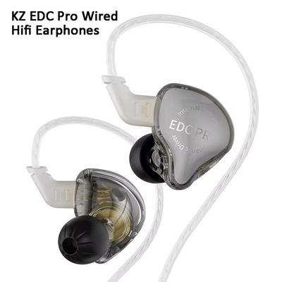 KZ Проводные наушники EDC Pro, наушники-вкладыши HiFi Bass, внутриканальные мониторные наушники со съемным кабелем, музыкальная DJ-спортивная гарнитура с шумоподавлением.
