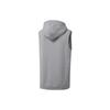Reebok Solid Color Hooded Sleeveless Sweatshirt Men Sweatshirt Gray D96029