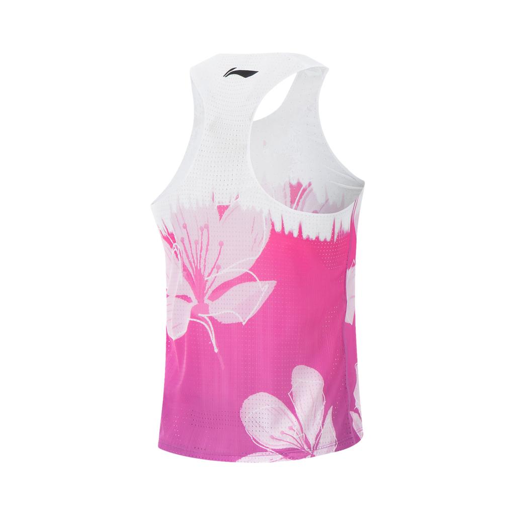 Li-Ning Дышащий быстросохнущий облегающий трикотажный спортивный жилет для соревнований на открытом воздухе, летние мужские топы AAYV089-1