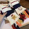 Scarf Female Winter Cute Embroidery New Knitted Student Scarf Thickened Warm Gift Colored Wool