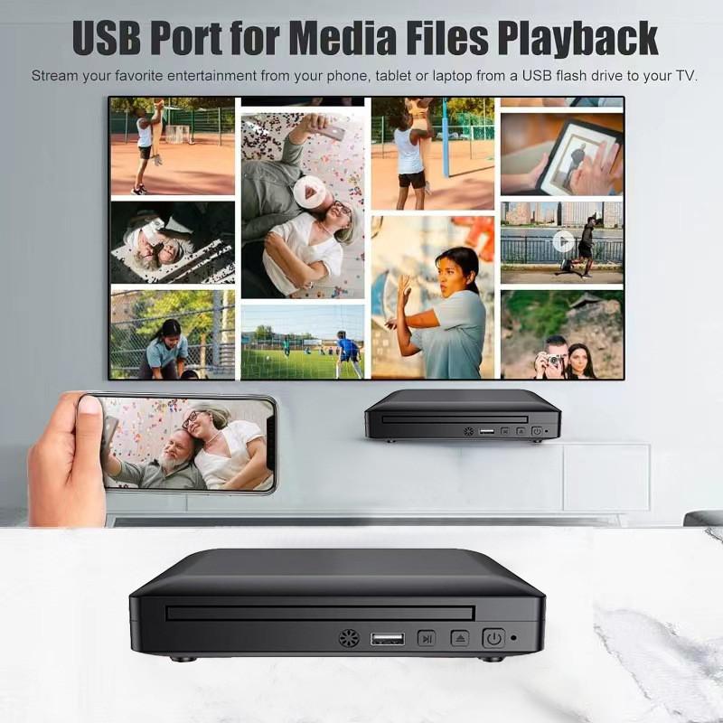 Новый USB мини детский VCD аппарат высокой четкости, бытовой DVD/EVD плеер