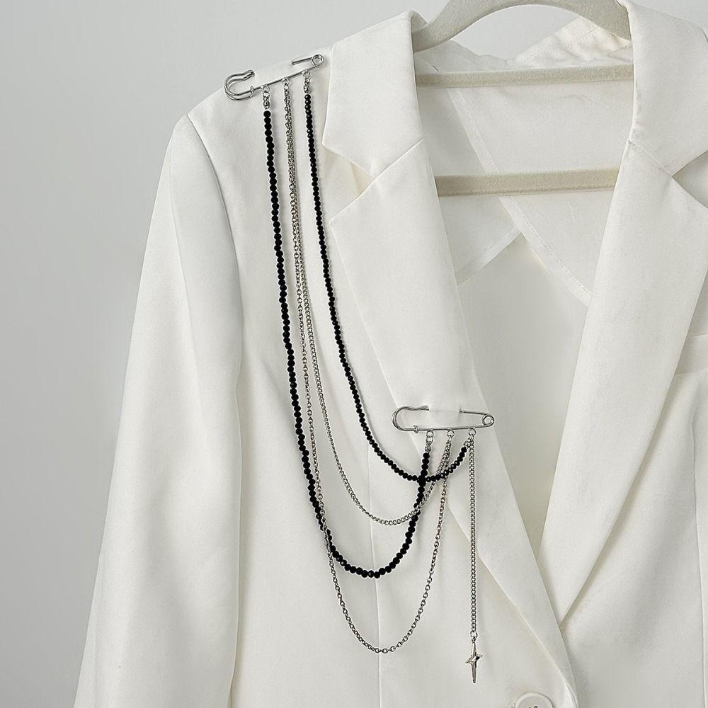 Минималистичный стиль кисточка цепочка брошь хип-хоп застежка для брюк цепочка для брюк булавка браслет на ногу аксессуар