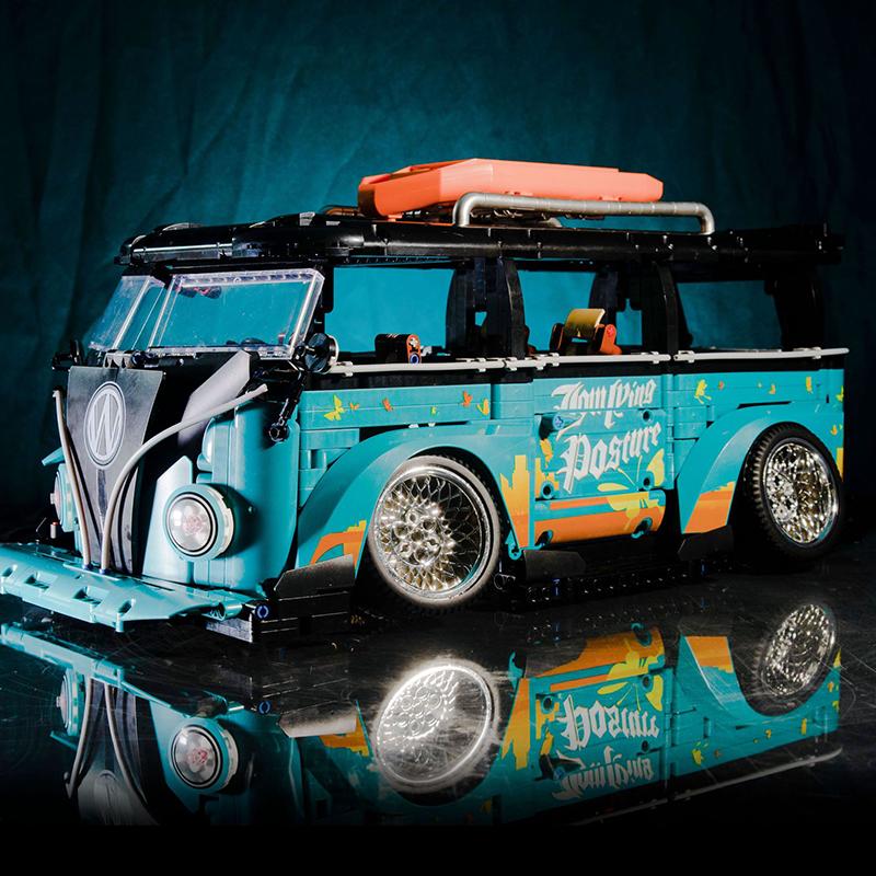 Технический классический кемпер фургон автомобиль строительные блоки конструкционные кирпичи игрушка автомобиль подарок для взрослых детей