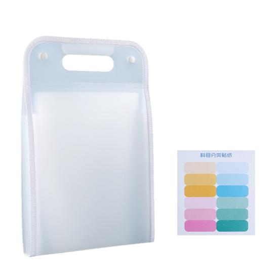 A4 Expanding File Folder with 13 Pockets Handheld Accordion Organizer Clear Cover Portable Document Holder for Students Office Use