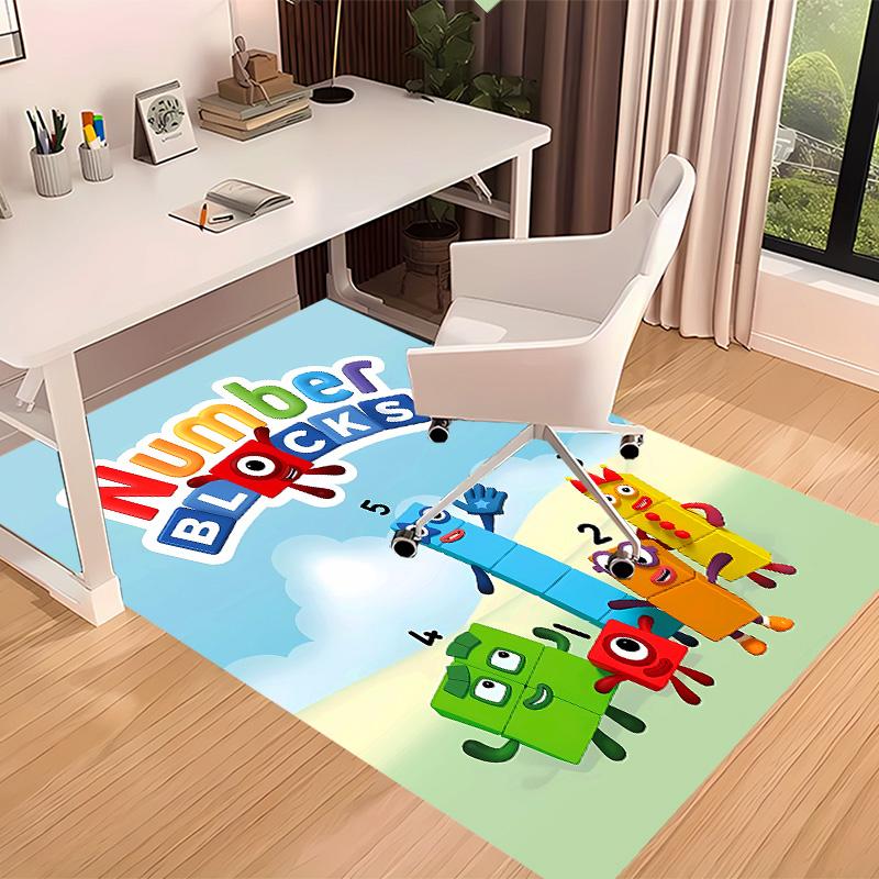 Numberblocks Printed Absorbent Washable Carpet, Non-Slip Bathroom Mats, Kitchen Rugs, Yoga Mat,Living Room Entrance, Camping Picnic Rugs