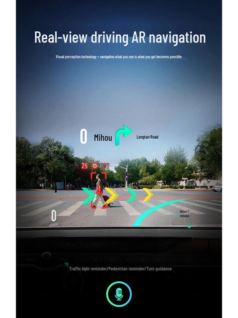 12" Android 8.1 Rearview Mirror Dash Cam with Dual Lens & 4G RAM AR Navigation.