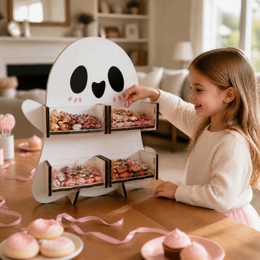 4/6 Grids Snack Display Stand Arched Shape Wooden Candy Box Dessert Display Stand Birthday Party