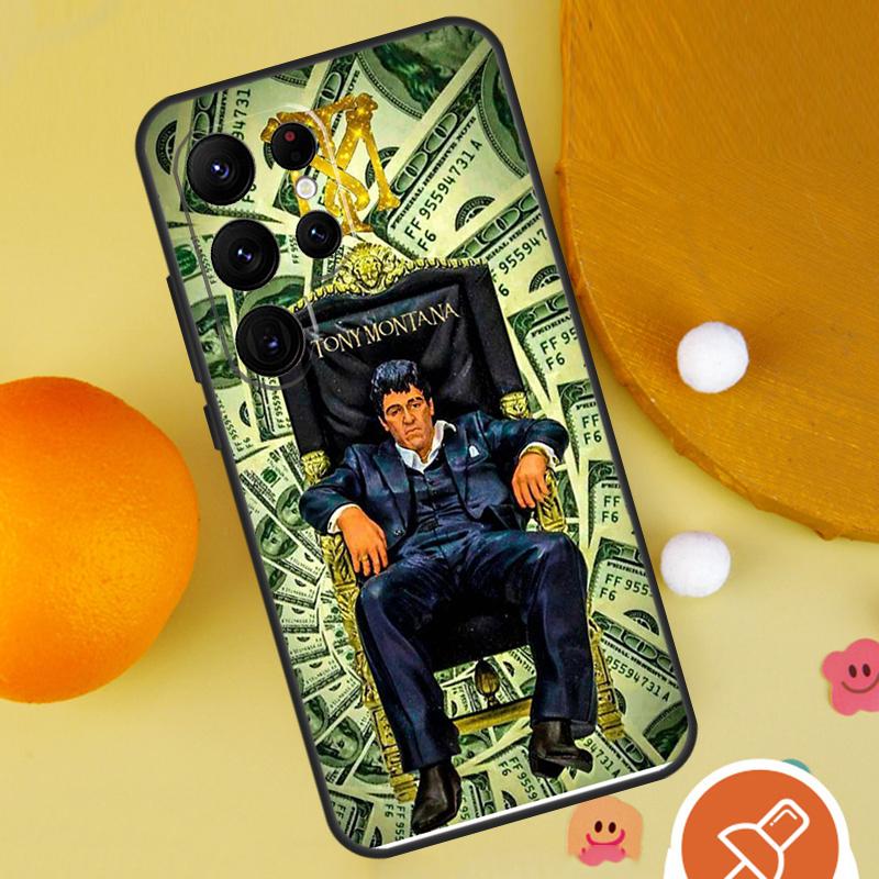 Чехол для телефона Scarface Tony Montana для Samsung Galaxy S25 Ultra S24 S23 S22 Ultra S9 S10 S20 Plus S21 FE Funda Cover