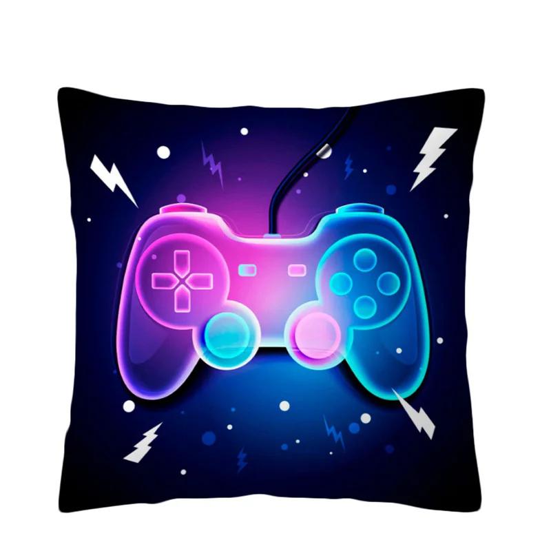 45 X 45cm Colorful Cartoon Keyboard Home Pillowcase Video Game Party Pillow Cover Happy Birthday Decoration