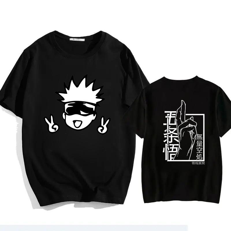Японская Аниме Футболка Jujutsu Kaisen Годжо Унисекс Манга Годжо Сатору Графические Футболки С Коротким Рукавом Футболка Y2k Летние Топы