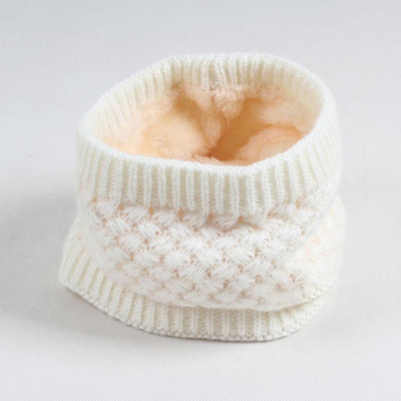 Autumn and Winter Hedging Knitted Bib Warmth for Men and Women All-match Wool Scarf Windproof Plus Velvet Thickening Cervical Collar
