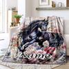 Black Unicorn Customize Your Name Blanket Warm Comfortable And Soft Blankets Are Suitable For Home Lunch Break Blanket Office Sofa Sofa Gift To