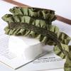 Fashion Solid Color High Quality Double Sided Lace Pleat Elastic butterfly Clip Raw Material Clothing Hat Ingredients Ribbon