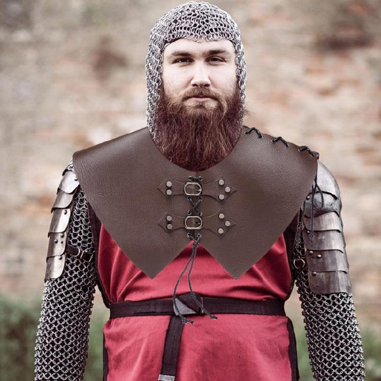 Средневековые Викингские Наплечники Регулируемые Воинские Двойные Наплечники Покрытие Плеча из Искусственной Кожи Накидка для Женщин Мужчин