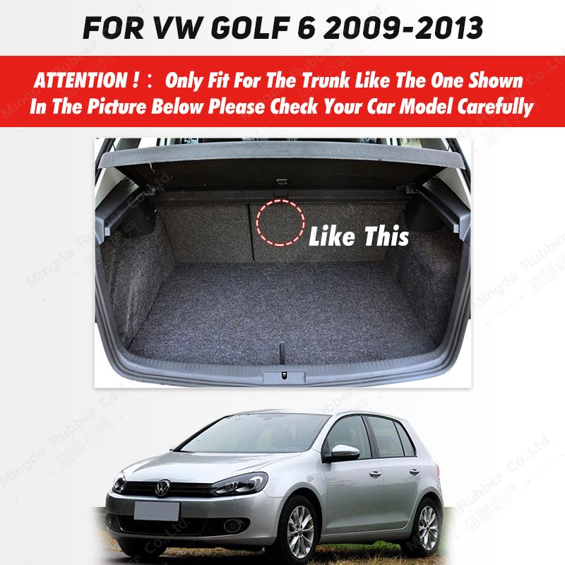 Коврик в багажник автомобиля для VOLKSWAGEN VW Golf 6 2009 2010 2011 2012 2013, автомобильные аксессуары на заказ, интерьер автомобиля