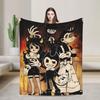 Bendys Horror Game Inked Machines Flannel Fashion Blanket Puzzle Vintage Throw Fashion Blanket for Home Hotel Sofa 200x150cm Ultra-Soft