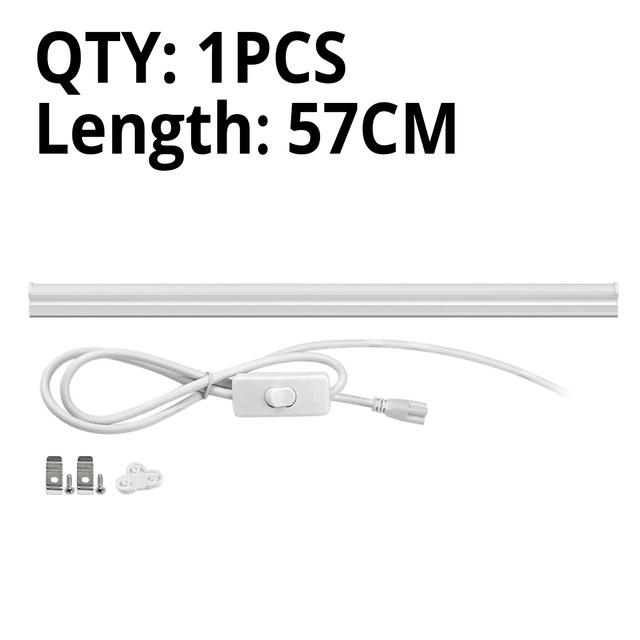 T5 Светодиодный настенный светильник с трубкой, 220 В, светодиодный светильник для бара, 6 Вт, 10 Вт, 300 мм, 600 мм, светодиодная люминесцентная лампа с выключателем питания ЕС, кухонное освещение