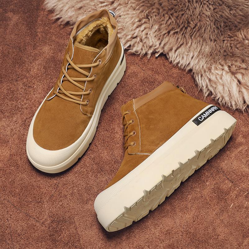 2025 Новые мужские и женские зимние теплые ботинки для снега, водонепроницаемые нескользящие ботинки с хлопковой подкладкой, размер 35-44